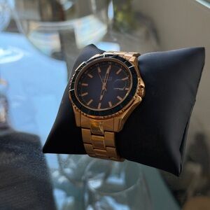 Guess Gold and Navy Blue Men's Watch